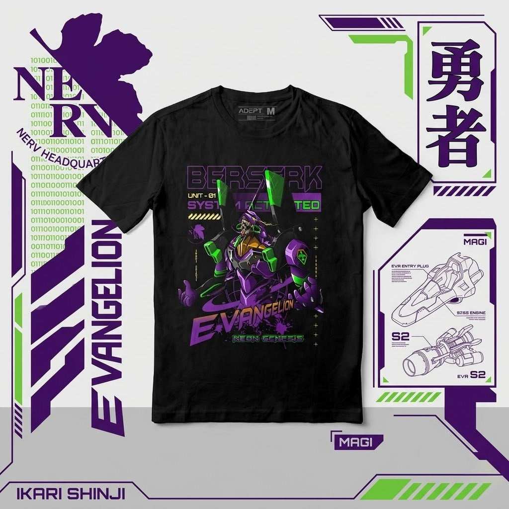 EVA Unit-01: Berserk Activated Tee T-Shirt - Adept 2.0 Series Apparel *LIMITED TIME - FREE SHIPPING*