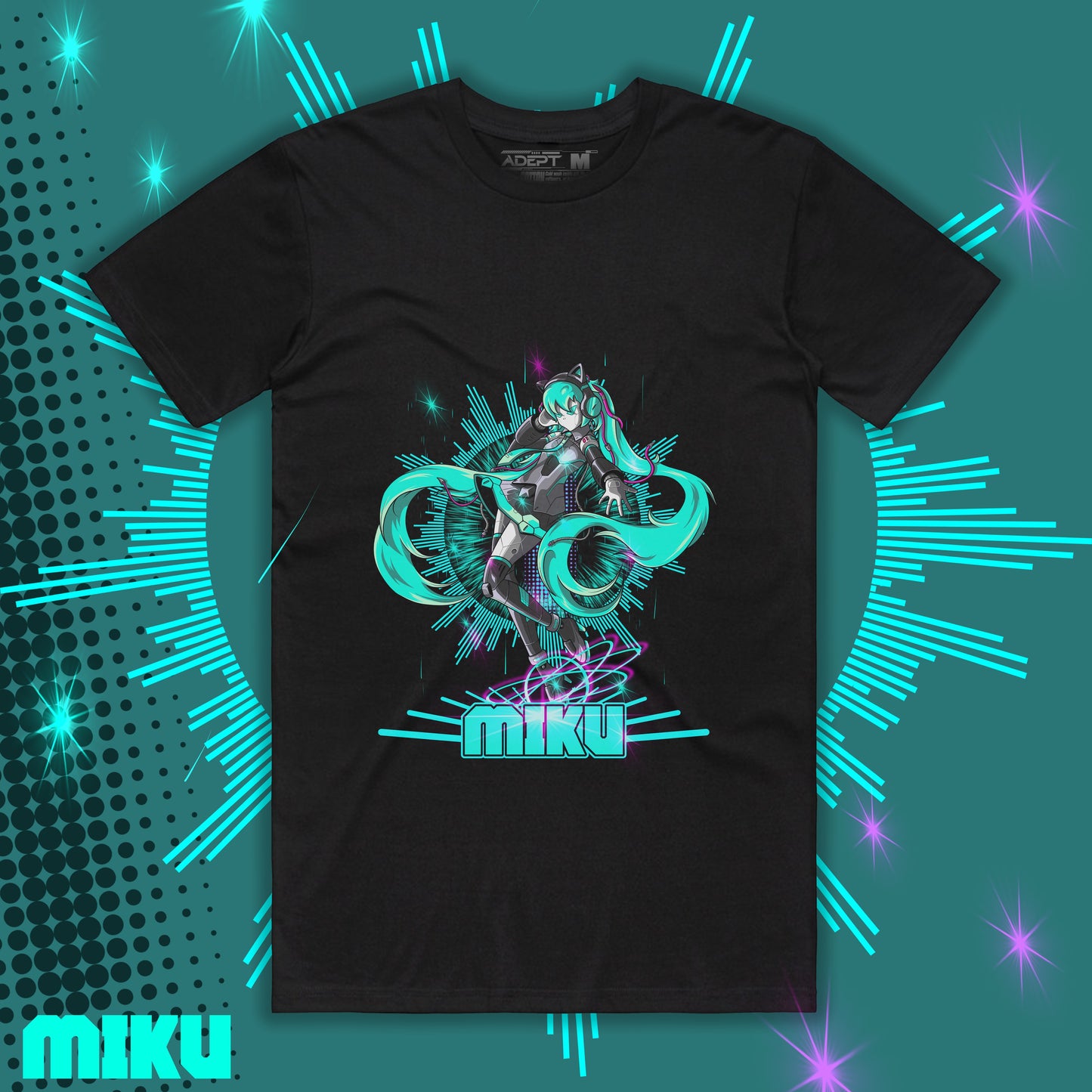 Mecha M1KU Neon Idol Unit Tee T-Shirt - Adept 2.0 Series Apparel