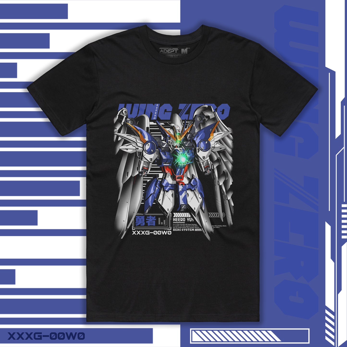 Wing Zero White Reflection Tee T-Shirt - Adept 2.0 Series Apparel